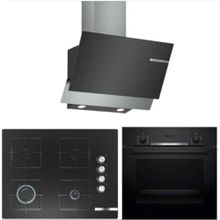 Bosch HBF514BB1T - POP7C6O12O - DWK65AD60R Siyah 3'lü Ankastre Set
