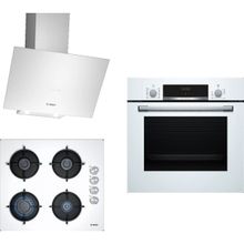 Bosch HBF514BW1T - POP6C2O10O - DWK64PJ20T Beyaz İnci 3'lü Ankastre Set