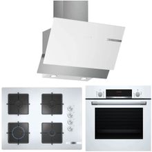 Bosch HBF514BW1T - POP7C2O12O - DWK65AD20R 3'lü Beyaz Ankastre Set