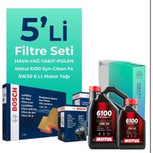 Bosch Isuzu D-Max 2.5 Motul Motor Yağlı 2012-2017 5'li Filtre Bakım Seti