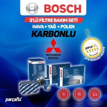 Bosch Mitsubishi Lancer 1.6 2010-2015 Karbonlu 3'lü Filtre Seti
