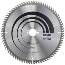 Bosch Optiline Wood 250x30 mm 80 Diş Daire Testere Bıçağı