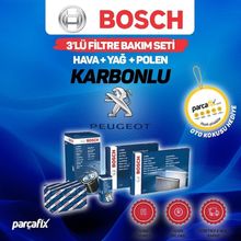 Bosch Peugeot 307 1.6 2000-2005 3'lü Karbonlu Filtre Bakım Seti