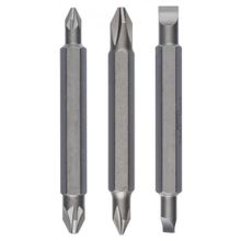 Bosch PH1/PZ1/S0x60 mm 3'lü Çift Taraflı Vidalama Ucu