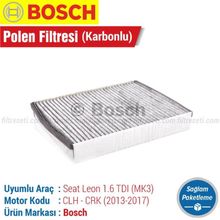 Bosch Seat Leon 1.6 TDI Aktif Karbonlu Polen Filtresi