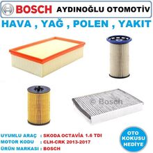 Bosch Skoda Octavia 1.6 TDI 2013 2017 Filtre Bakım Seti