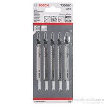 Bosch T 308 BO Ekstra Temiz Kesim Ahşap İçin 5'li Dekupaj Testeresi Bıçağı