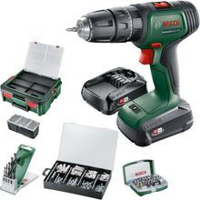 Bosch UniversalImpact 18 V 2x1.5 Ah Akülü Matkap + 210 Parça Aksesuar