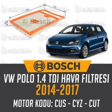 Bosch Volkswagen Polo 1.4 TDI 2014-2017 Hava Filtresi