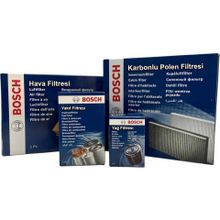 Bosch VW Crafter 2.5 TDI 2007-2013 Hava Yağ Yakıt Karbonlu Polen Filtre Bakım Seti