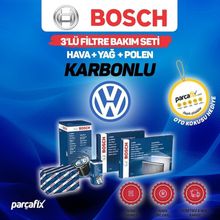 Bosch VW Golf 6 1.6 2008-2012 3'lü Karbonlu Filtre Bakım Seti