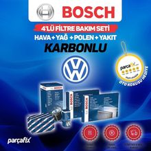 Bosch VW Golf 6 1.6 TDI 2008-2012 4'lü Karbonlu Filtre Bakım Seti