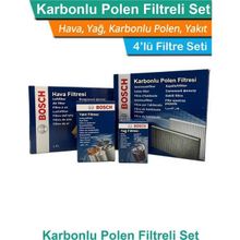 Bosch VW Golf 6 1.6 TDI Dizel 2009-2012 Hava Yağ Yakıt Karbonlu Polen Filtre Bakım Seti