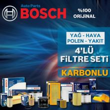 Bosch VW Leon 1.4 TSI 2007-2012 CAX 4'lü Karbonlu Filtre Bakım Seti