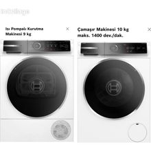 Bosch WGB254A1TR Çamaşır Makinesi + WQB245A0TR Çamaşır Kurutma Makinesi