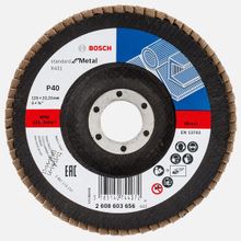 Bosch X431 125 mm 40 Kum Standard Seri Metal için Alüminyum Oksit Flap Zımpara Diski