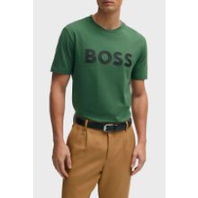 Boss 50495742 348 Yeşil Bisiklet Yaka Erkek T-shirt