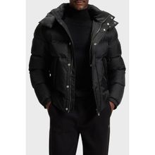 Boss 50548727 001 Siyah Kapitoneli Kapüşonlu Şişme Erkek Mont