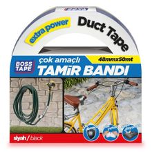 Boss Tape 48 mm 50 m Siyah Duck Tape Tamir Bandı