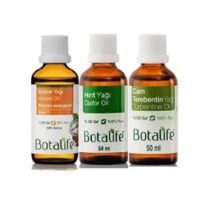 Botalife 50 ml Badem Yağı + 50 ml Hint Yağı + 50 ml Çam Terebentin Yağı