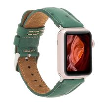 Bouletta DE6 42-44-45 mm Yeşil Apple Watch Uyumlu Deri Kordon