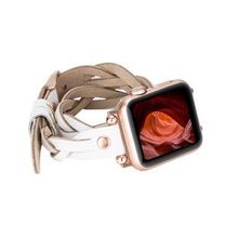 Bouletta DT RT F3 38-40-41 mm Beyaz Apple Watch Uyumlu Deri Kordon