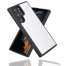 Bouletta F3 Beyaz Samsung Galaxy S22 Ultra Uyumlu Deri Arka Kapak