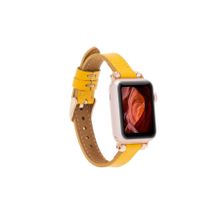 Bouletta Fl12 Sarı Apple Watch Deri Kordon