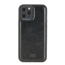 Bouletta Fxc RST1 iPhone 12 Pro Max Siyah Deri Telefon Kılıfı