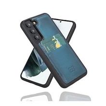 Bouletta FXCP BRN4 Samsung Galaxy S22 Deri Mavi Cep Telefonu Arka Kapak