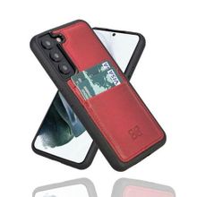 Bouletta FXCP V4EF Samsung Galaxy S22 Plus Deri Kırmızı Cep Telefonu Arka Kapak
