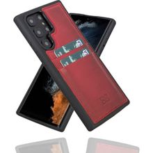 Bouletta FXCP V4EF Samsung Galaxy S22 Ultra Uyumlu Deri Kapak
