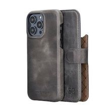 Bouletta MW36 TN18 Apple iPhone 14 Pro Deri Gri Cep Telefonu Kılıfı
