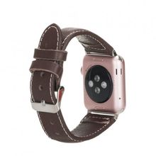 Bouletta NM4-AS4 Apple Watch 42-44-45 mm Kahve Uyumlu Deri Kordon