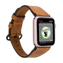 Bouletta ROMA G19 38-40-41 mm Taba Apple Watch Uyumlu Deri Kordon