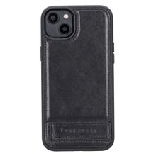 Bouletta RST1 Apple iPhone 14 Plus Deri Standlı Siyah Cep Telefonu Arka Kapak