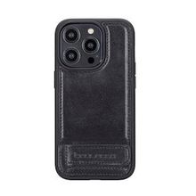 Bouletta RST1 Apple iPhone 14 Pro Deri Standlı Siyah Cep Telefonu Arka Kapak
