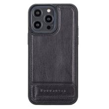 Bouletta RST1 Apple iPhone 14 Pro Max Deri Standlı Siyah Cep Telefonu Arka Kapak