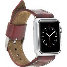 Bouletta SM25 Apple Watch 42-44-45 mm Bordo Uyumlu Deri Kordon