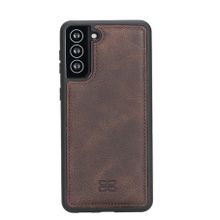 Bouletta TN03 Kahve Samsung Galaxy S21 Plus Uyumlu Deri Arka Kapak
