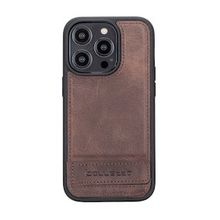 Bouletta TN3 Apple iPhone 14 Pro Uyumlu Deri Standlı Kahve Cep Telefonu Arka Kapak