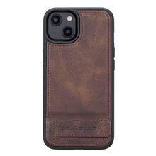 Bouletta TN3 Apple iPhone 14 Uyumlu Deri Standlı Kahve Cep Telefonu Arka Kapak