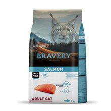 Bravery Tahılsız Somonlu Yetişkin 2 KG Kedi Maması