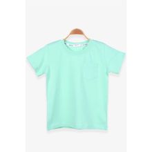 Breeze Basic Su Yeşili 4-8 Yaş Erkek Çocuk Tişört