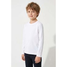 Breeze Erkek Çocuk Uzun Kollu Tişört Basic 4-8 Yaş, Kırık Beyaz
