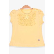 Breeze Sarı 9 Ay-8 Yaş Güpürlü Kız Çocuk T-shirt
