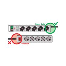 Brennenstuhl Super Solid Serisi 5 Soketli 2.5 m 13.500 mAh Siyah Akım Korumalı Priz