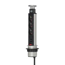 Brennenstuhl Tower Power Serisi 2 USB 2.0 2100 mAh Hızlı Şarj Özellikli 3 Soketli 2 m Fonksiyonel Masaüstü Priz