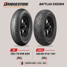 Bridgestone Battlax Exedra G853 130/70 R18 63H - G704 180/60 R16 74H Goldwing Ön Arka Motosiklet Lastik Takımı (2024)