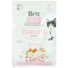 Brit Care 2 kg Sensitive Kısırlaştırılmış Hassas Kediler İçin Tahılsız Hipoalerjenik Taze Tavşan Etli Kuru Mama